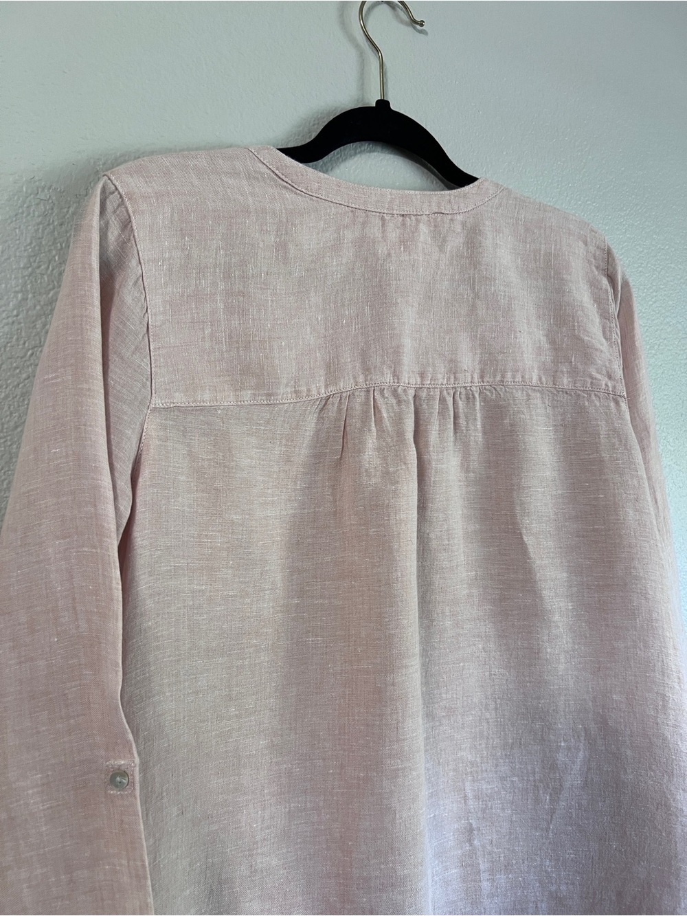 Sigrid Olsen Linen Button Down Shirt Pink - Picture 4 of 8
